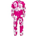 Pink Hawaiian Flowers OnePiece Jumpsuit (Men)