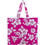 Pink Hawaiian Flowers Canvas Travel Bag