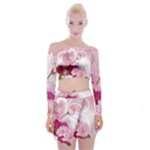 Design Art (design 19) Off Shoulder Top with Mini Skirt Set