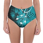 Design Art (design 15) Reversible High-Waist Bikini Bottoms