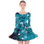 Design Art (design 15) Long Sleeve Velvet Skater Dress