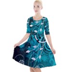 Design Art (design 15) Quarter Sleeve A-Line Dress