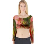 Design Art (design 14) Long Sleeve Crop Top