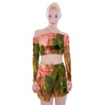 Design Art (design 14) Off Shoulder Top with Mini Skirt Set