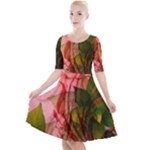 Design Art (design 14) Quarter Sleeve A-Line Dress