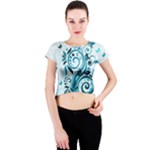 Design Art (design 13) Crew Neck Crop Top