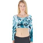 Design Art (design 13) Long Sleeve Crop Top