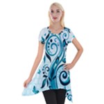 Design Art (design 13) Short Sleeve Side Drop Tunic