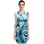 Design Art (design 13) Sleeveless Velvet Midi Dress