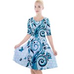 Design Art (design 13) Quarter Sleeve A-Line Dress