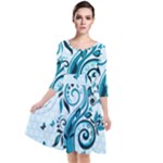 Design Art (design 13) Quarter Sleeve Waist Band Dress