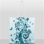 Design Art (design 13) Full Print Rope Handle Tote (Large)