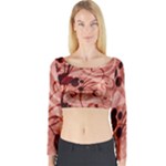 Design Art (design 10) Long Sleeve Crop Top