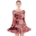 Design Art (design 10) Long Sleeve Velvet Skater Dress