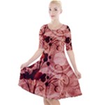 Design Art (design 10) Quarter Sleeve A-Line Dress