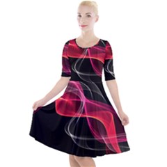 Quarter Sleeve A-Line Dress 