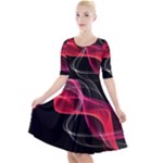 Design Art (design 8) Quarter Sleeve A-Line Dress