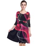 Design Art (design 8) Quarter Sleeve Waist Band Dress