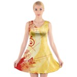 Design Art (design 6) V-Neck Sleeveless Dress