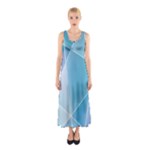 Blue Lights Sleeveless Maxi Dress