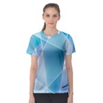 Blue Lights Women s Sport Mesh Tee