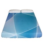 Blue Lights Fitted Sheet (King Size)