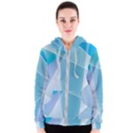 Blue Lights Women s Zipper Hoodie