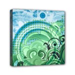 Blue Green Circle Design Mini Canvas 6  x 6  (Stretched)