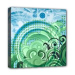 Blue Green Circle Design Mini Canvas 8  x 8  (Stretched)