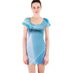 Blue Lights Short Sleeve Bodycon Dress