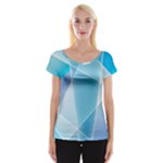 Blue Lights Cap Sleeve Top