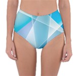 Blue Lights Reversible High-Waist Bikini Bottoms