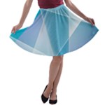 Blue Lights A-line Skater Skirt