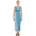 Blue Lights Fitted Maxi Dress