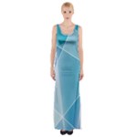 Blue Lights Maxi Thigh Split Dress