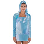 Blue Lights Long Sleeve Hooded T-shirt