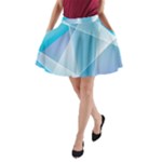 Blue Lights A-Line Pocket Skirt