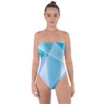 Blue Lights Tie Back One Piece Swimsuit