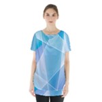 Blue Lights Skirt Hem Sports Top