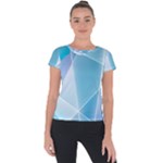 Blue Lights Short Sleeve Sports Top 