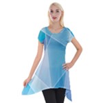 Blue Lights Short Sleeve Side Drop Tunic