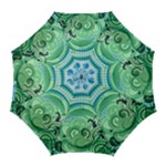 Blue Green Circle Design Golf Umbrella