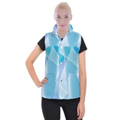 Blue Lights Women s Button Up Vest from ArtsNow.com