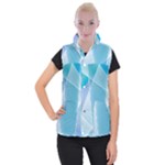 Blue Lights Women s Button Up Vest