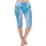 Blue Lights Lightweight Velour Cropped Yoga Leggings