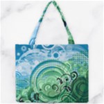 Blue Green Circle Design Mini Tote Bag