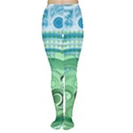 Blue Green Circle Design Tights