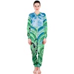 Blue Green Circle Design OnePiece Jumpsuit (Ladies)