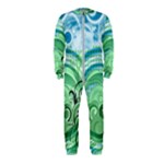 Blue Green Circle Design OnePiece Jumpsuit (Kids)