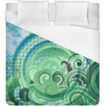 Blue Green Circle Design Duvet Cover (King Size)